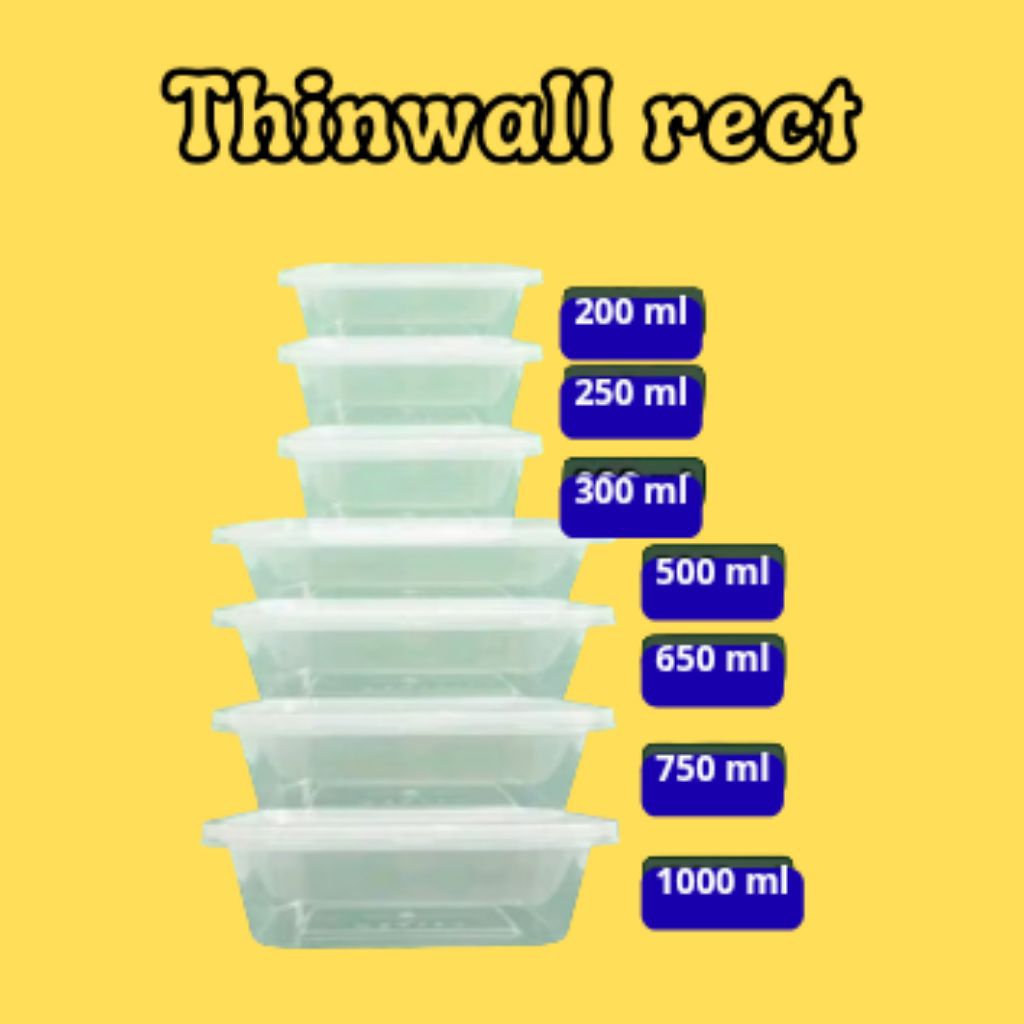thinwall rect | thinwall kotak | kotak makan | thinwall