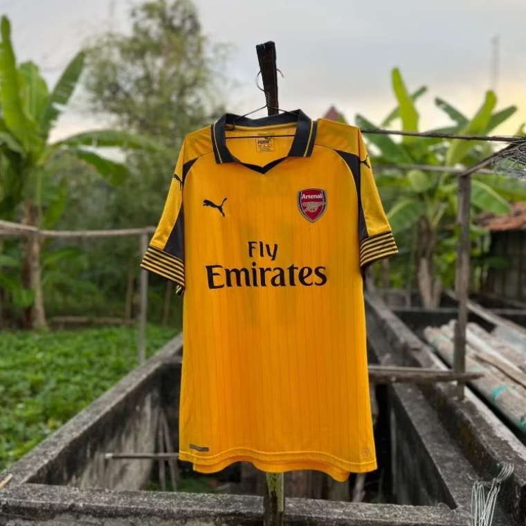jersey arsenal original authentic away kit 2016/2017 vintage rare retro london blockcore