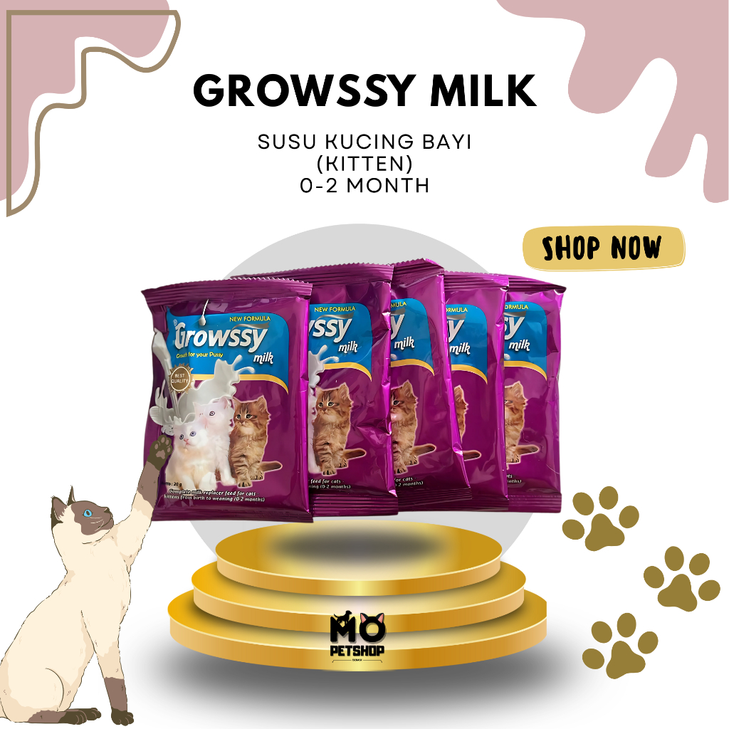 SUSU KUCING GROWSSY  - susu kitten usia 0-2 bulan