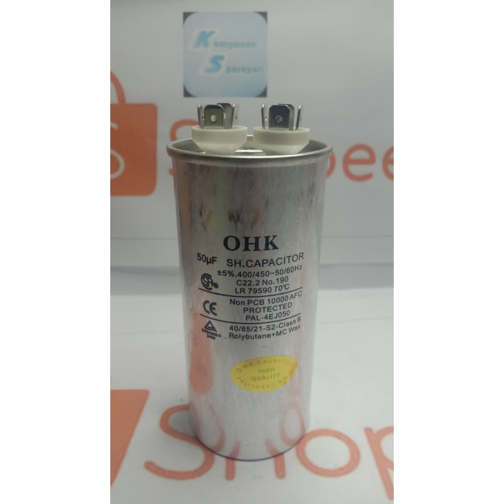 CAPACITOR 50 UF/KAPASITOR AC 50 UF
