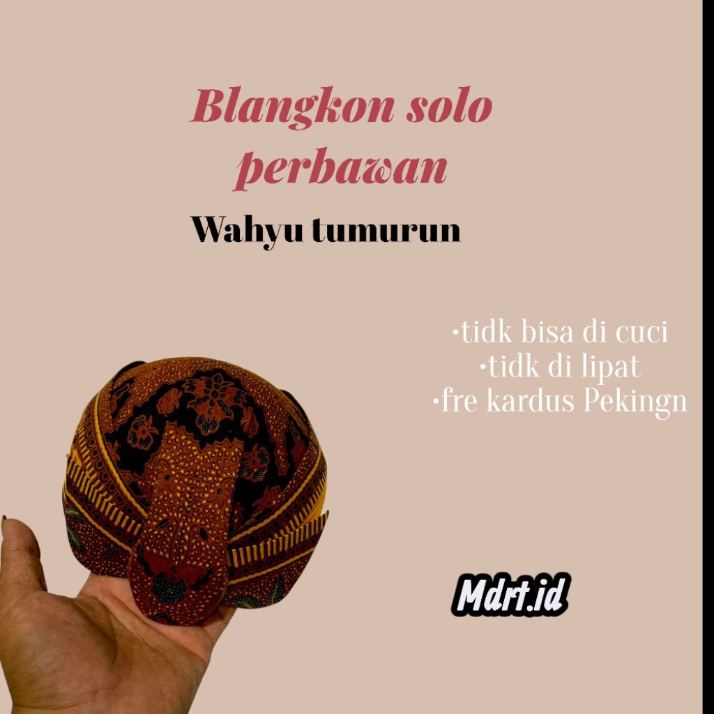 Blangkon perbawan solo alusan jawa