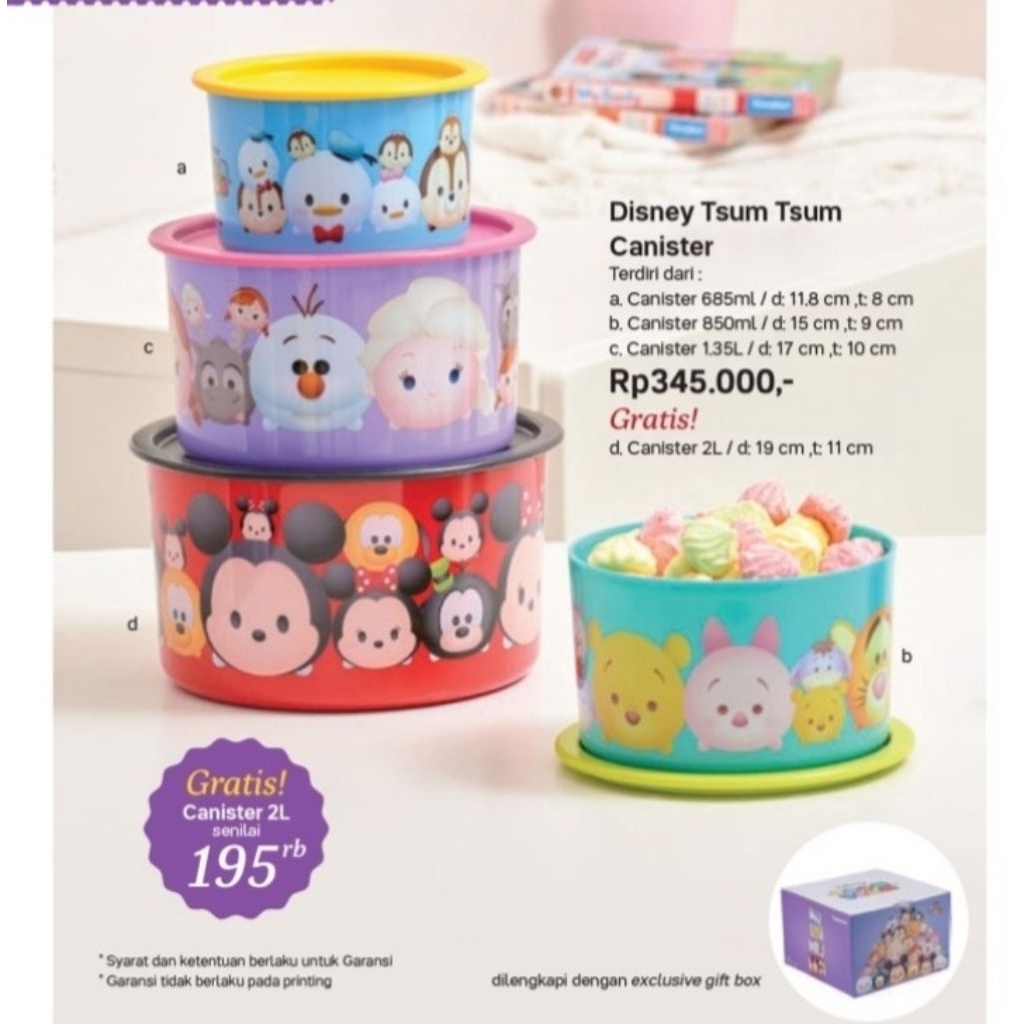 Toples Karakter Disney Tupperware