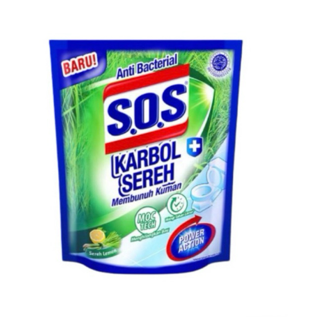 SOS Karbol Sereh Pembersih Lantai 1400ml