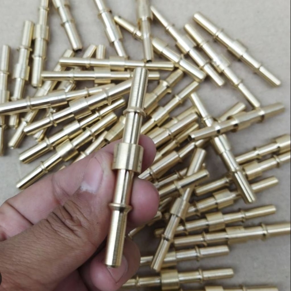 Nepel tusuk gigi 8x8 Universal Nepel kuningan infus injektor sambungan infus injektor 8x8