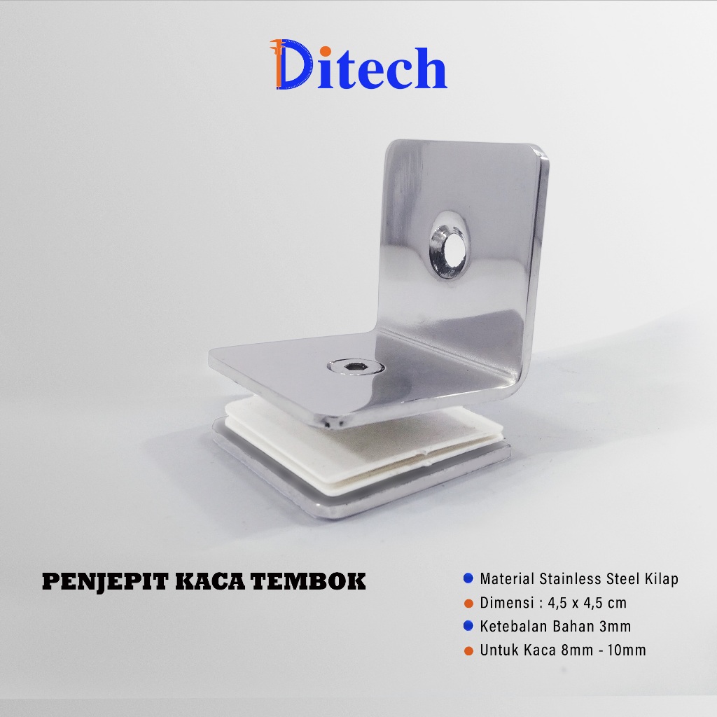 PENJEPIT KACA TEMBOK STAINLESS/PENJEPIT KACA