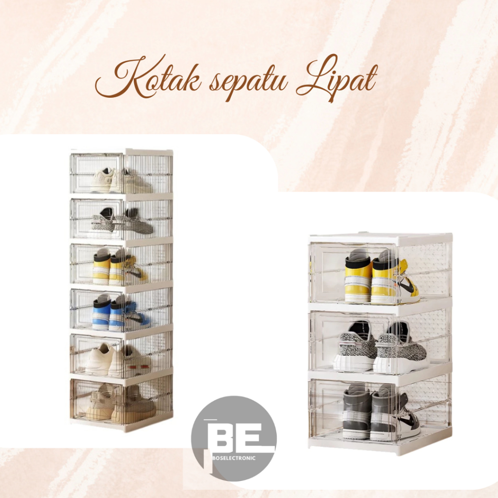 Lemari Sepatu Lipat Lemari Sepatu Kotak Sepatu Lipat Rak Lipat Kotak Sepatu Transparan Plastik