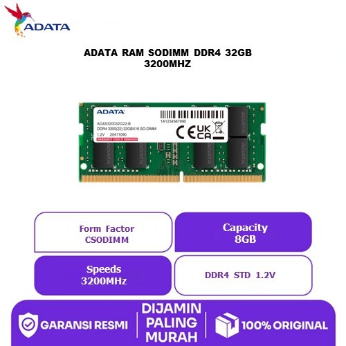 Adata Ram Sodimm Ddr4 32Gb 3200Mhz