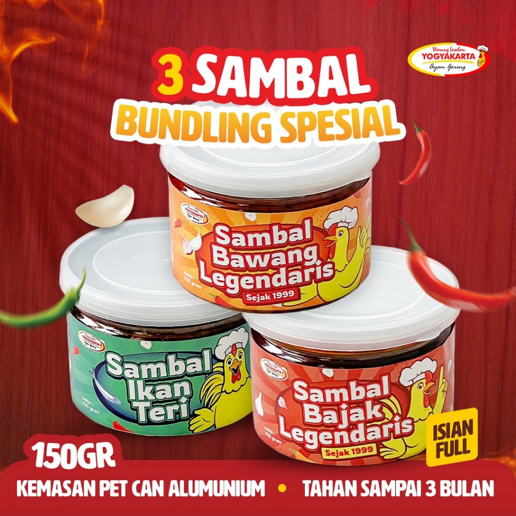

3 sambal Bundling Spesial By Lesehan Yogyakarta