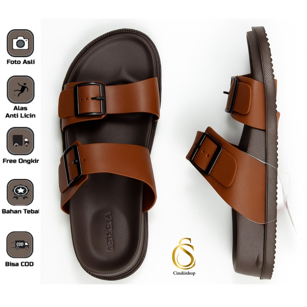 Sandal Selop Casual Pria 2 Ban New Era MB E 5002 Sendal SLOP NewERA Cowok