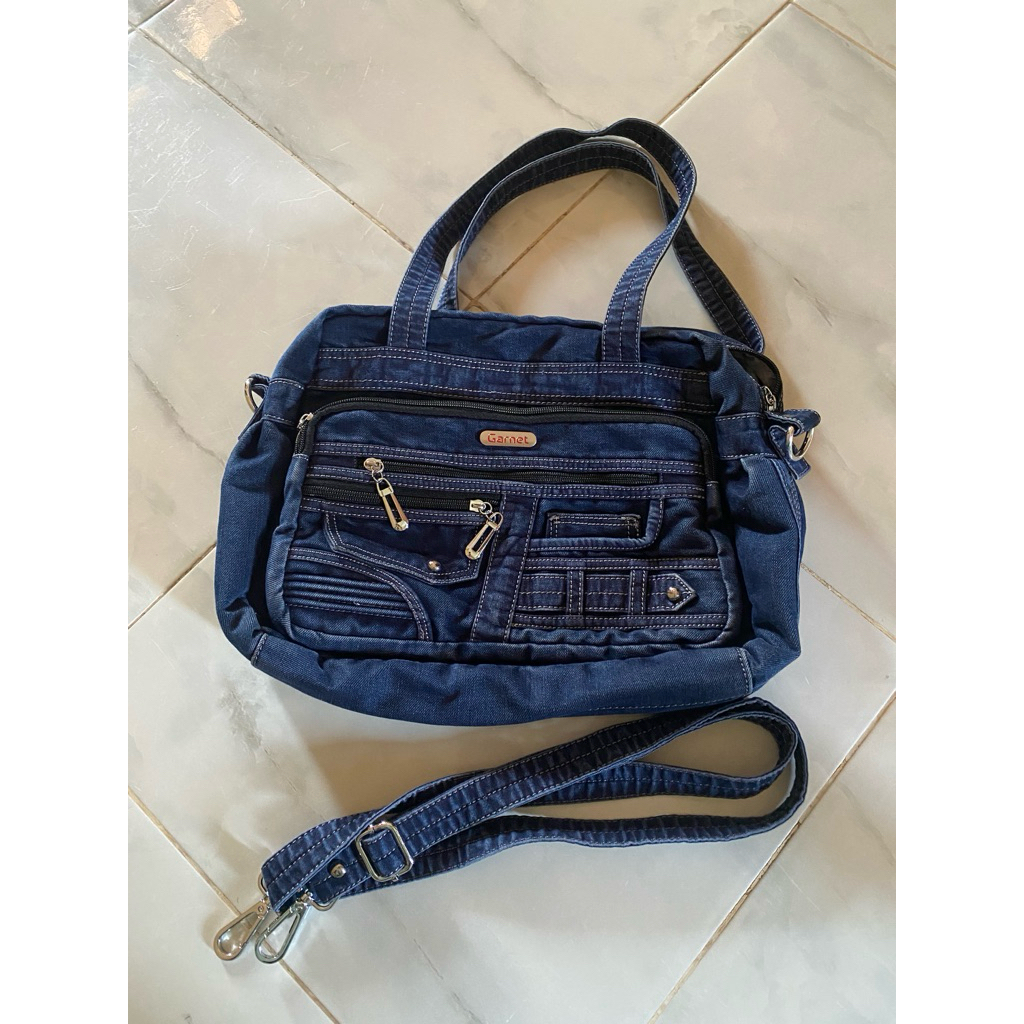 tas selempang bahan jeans