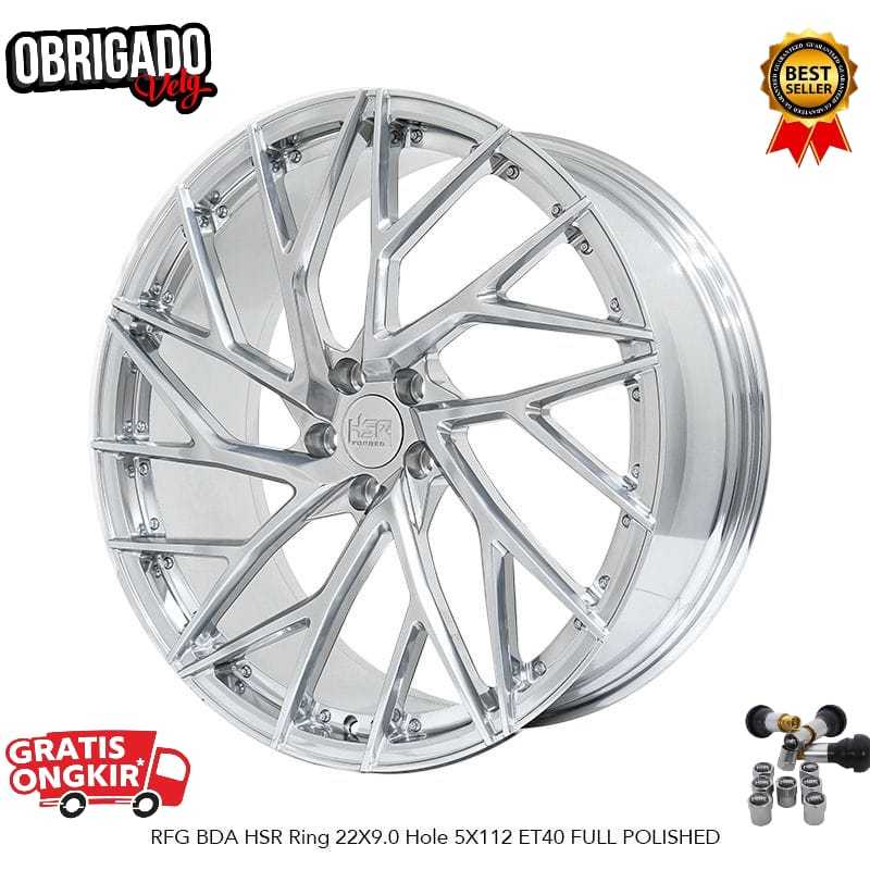 VELG MOBIL PALISADE, MERCEDES, INNOVA ZENIX, CAMRY DLL RING 22 HSR FORGED RFG BDA HSR R22X9 H5X112 E