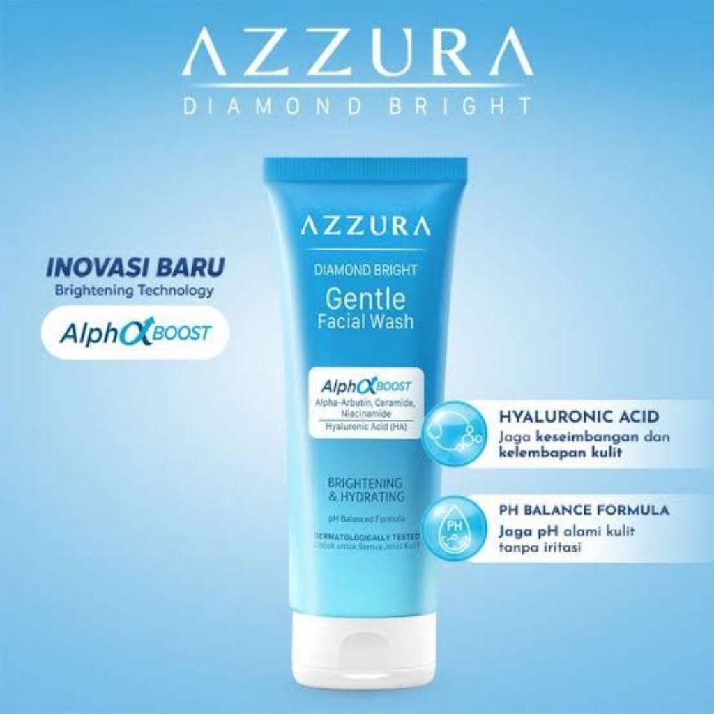 [GENTLE FF 100gr] Azzura Diamond Bright Gentle Facial Wash | DJ