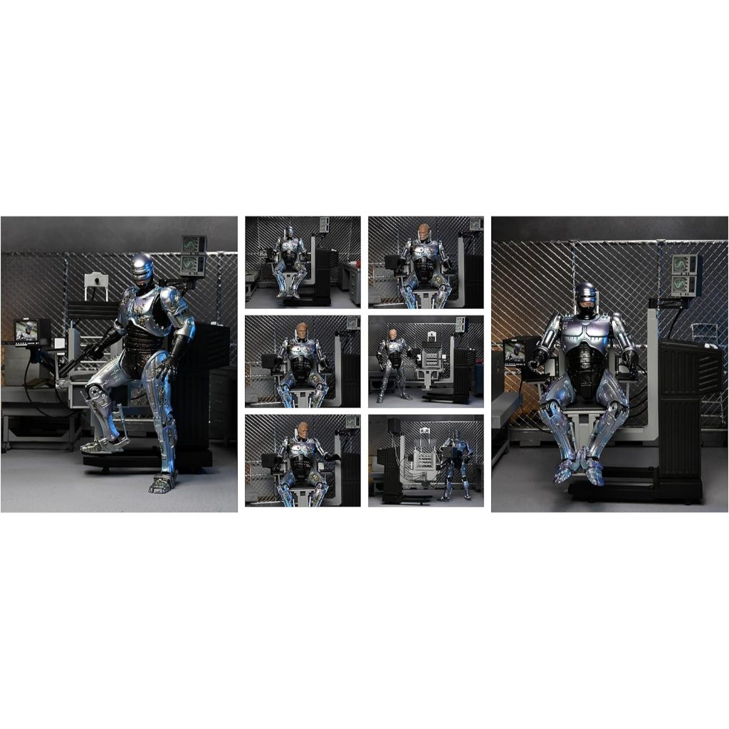 DISKON FIGUR AKSI NECA 7-INCI ULTIMATE BATTLE-DAMAGED ROBOCOP SCALE DENGAN KURSI KODE 454