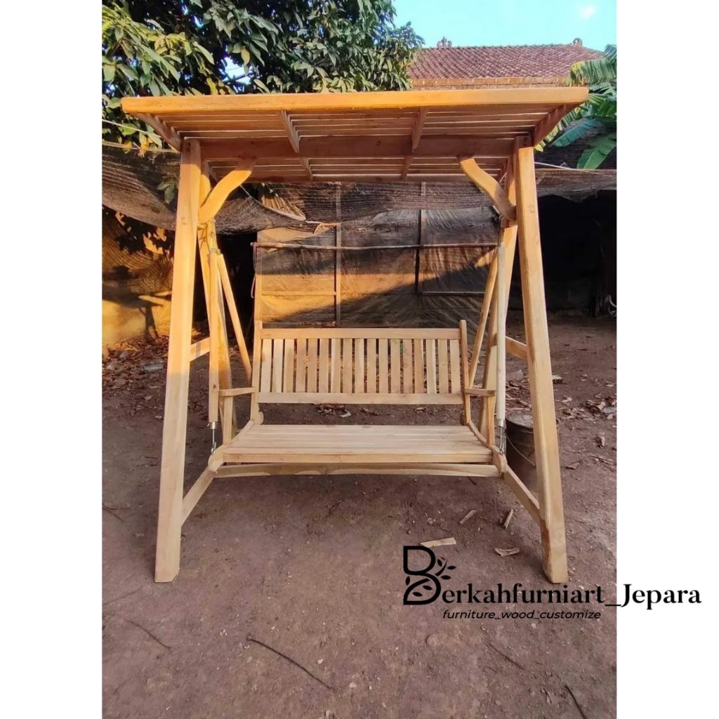 ayunan kayu jati_ayunan outdor_ayunan taman