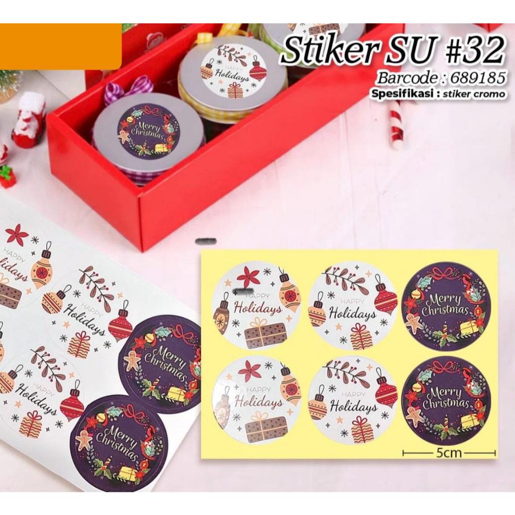 Sticker Toples / kotak / botol Natal Merry Christmas