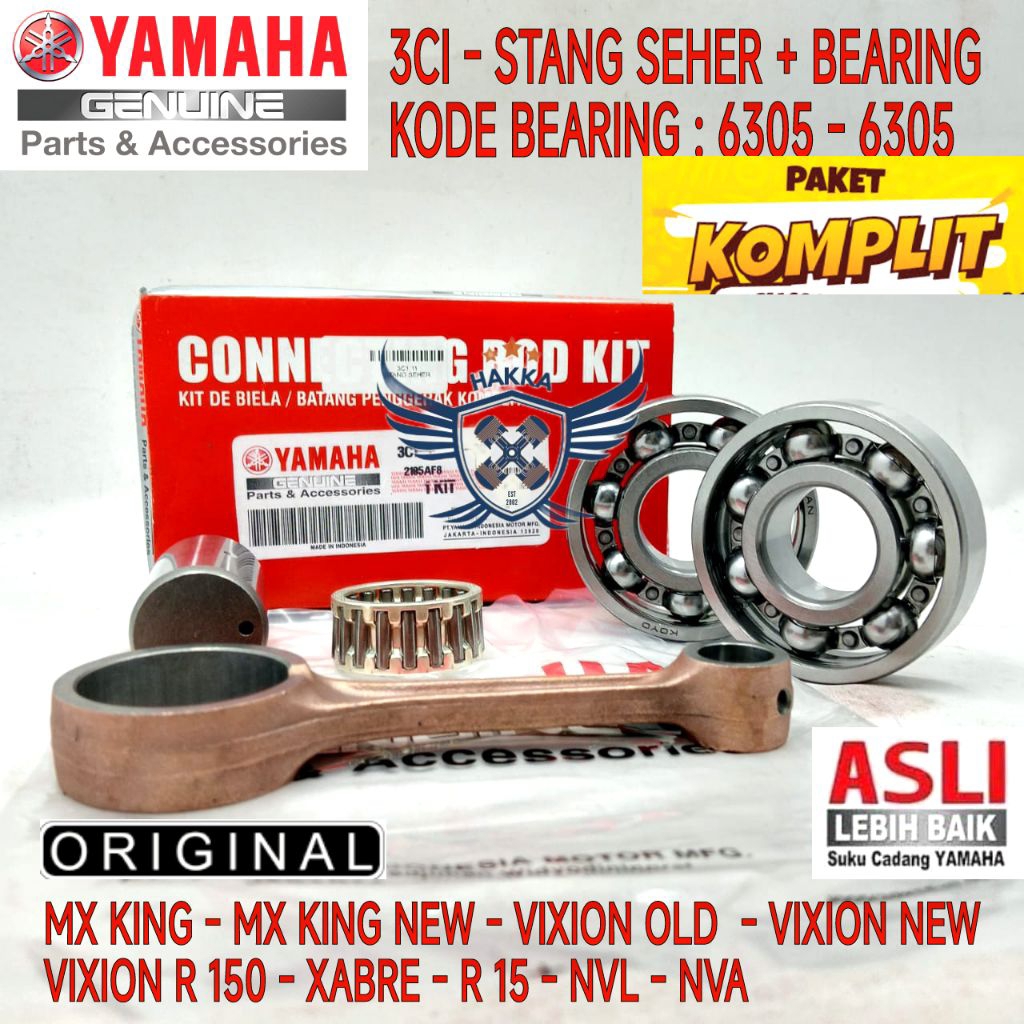 3CI ORIGINAL STANG SEHER + BEARING YAMAHA VIXION OLD, STANG SEHER YAMAHA VIXION NEW, STANG SEHER YAM