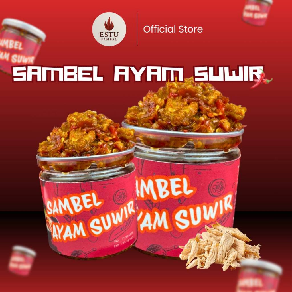 

Estu Sambel - Sambel Ayam Suwir - Sambel Rumahan Khas Asli Nusantara Dari Bahan Pilihan