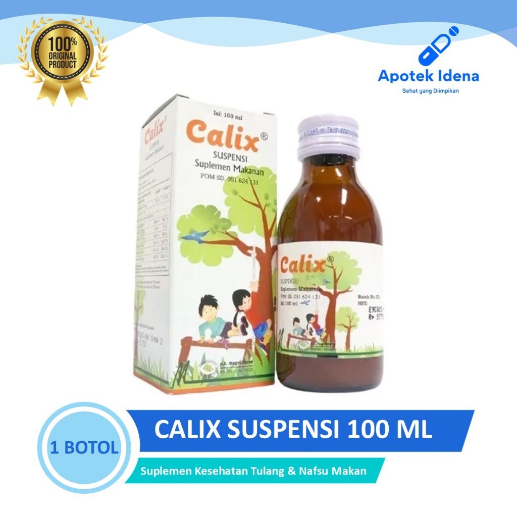 CALIX SYRUP 100 ML - Suplemen Kalsium B Kompleks Kesehatan Tulang Nafsu Makan Anak