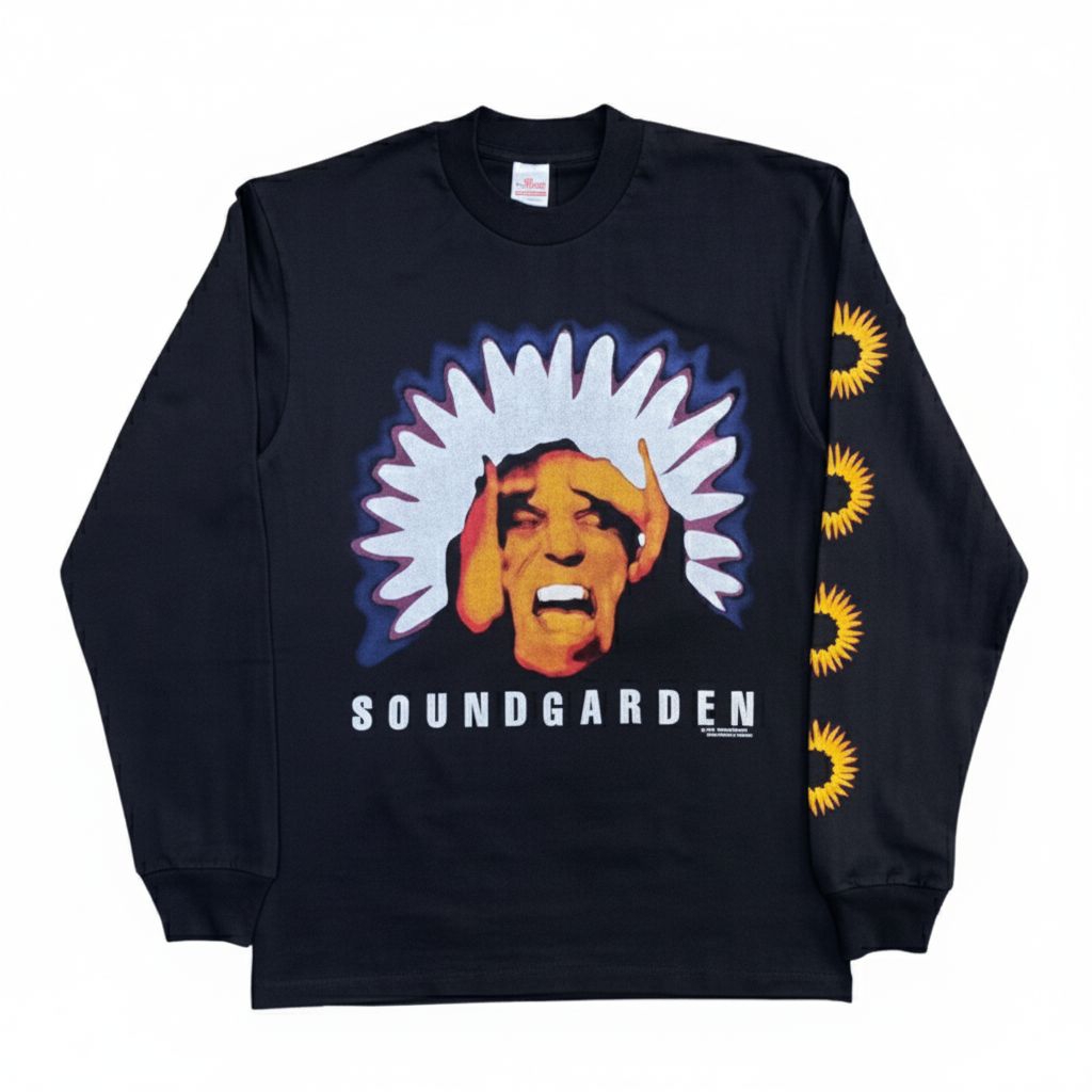 Ready to Rock Kaos Soundgarden "Black Hole Sun" Long Sleeve Bootleg Eksklusif