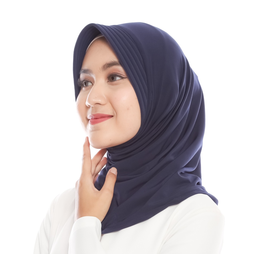 Jilbab Sport Instan Jersey EIRA | Jilbab Sporty Pet Antem | Kerudung Pendek Olahraga Premium