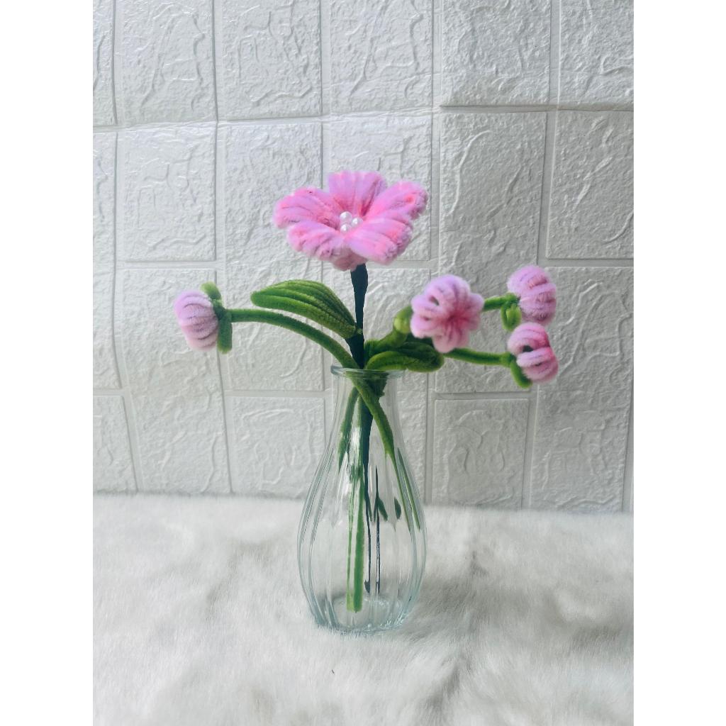 Bunga Hias Artificial  Vas Kaca Ekslusif Cantik Vas Kaca Kecil