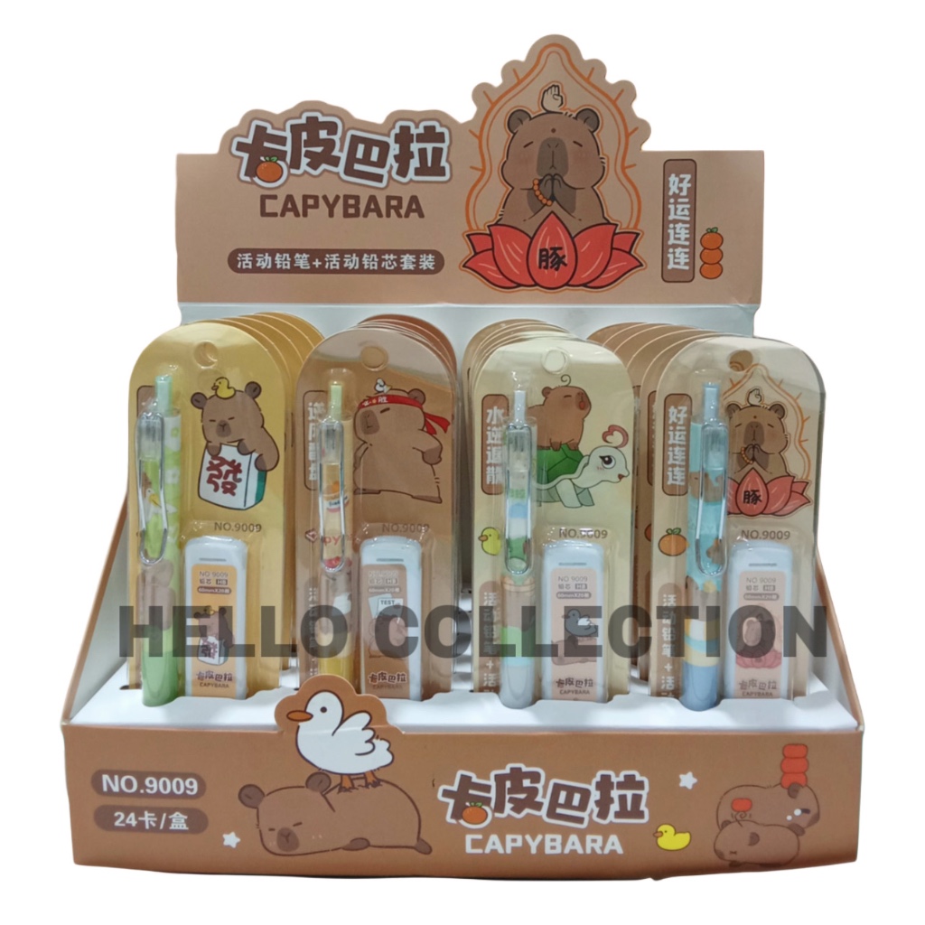 

Pensil Mekanik 0.5mm Set Isi Refill Capybara Kapibara Lucu Viral Gemas