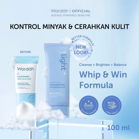 Wardah Lightening Whip Facial Foam - Facial Wash wardah Original