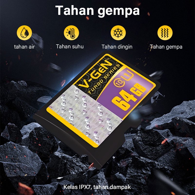 V-GeN Kartu Memory 2TB 1TB 512GB Class 10 Memory Card Vgen 256GB 128GB 64GB 32GB Class 10 Micro SD 3