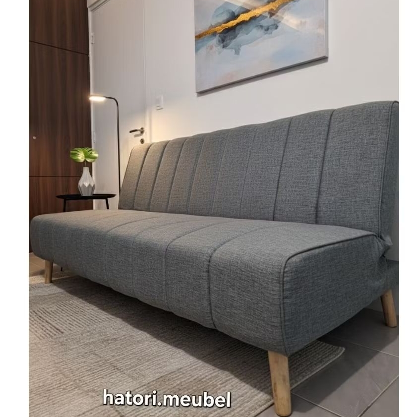 Erika Sofa Bed Lipat Reclining Furniture Modern - Multifungsi, kaki retro, Ruang Tamu, Elegant