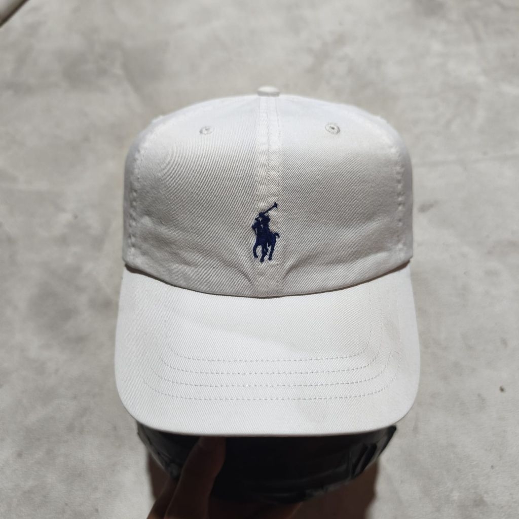 Topi snapback pria polo rl putih