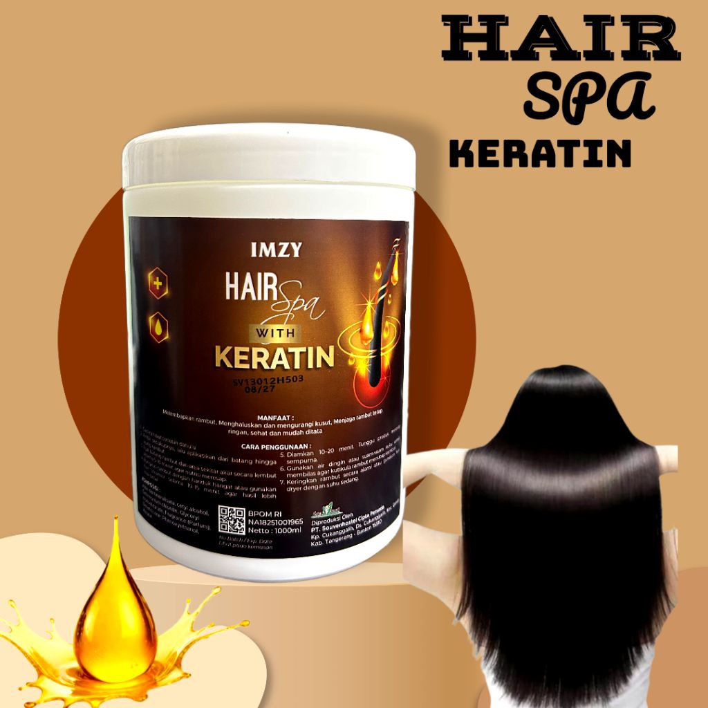 IMZY HAIR SPA KERATIN PELURUS RAMBUT SALON TREATMENT RAMBUT SALON BPOM 1KG