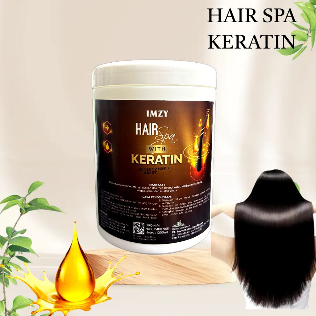 Hair Spa Keratin salon Treatment Rambut Pot 1kg BPOM