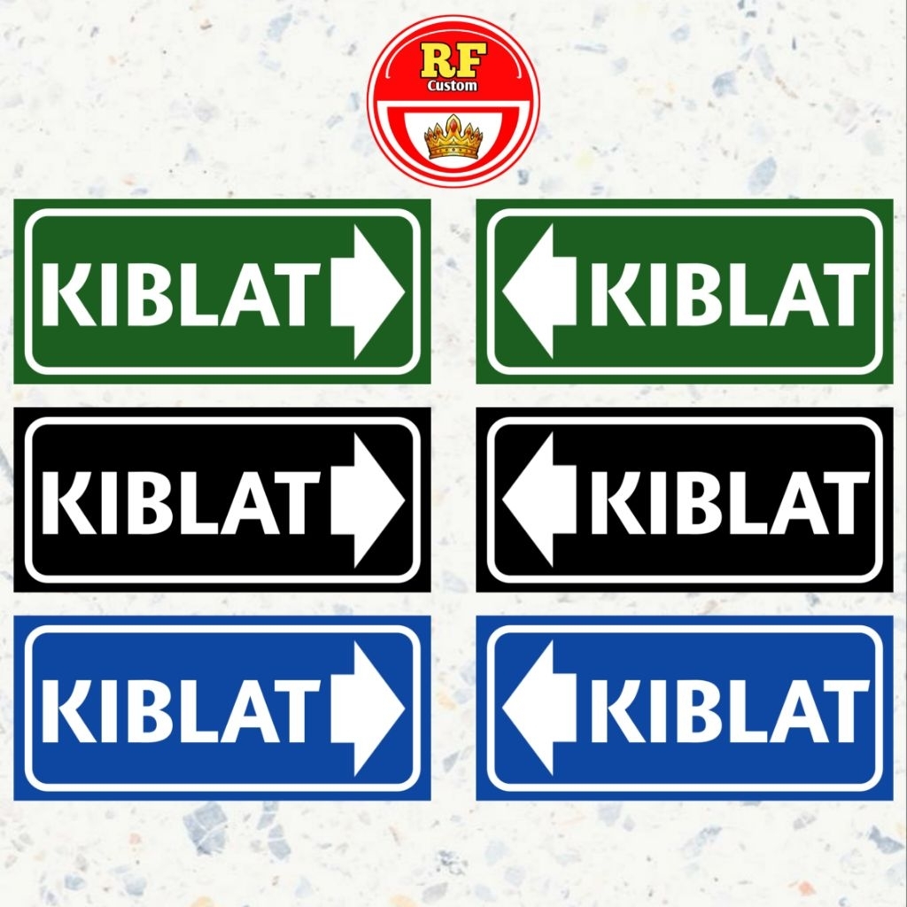 

Stiker KIBLAT Vinyl Glossy - Stiker Arah Kiblat - Sticker Kiblat