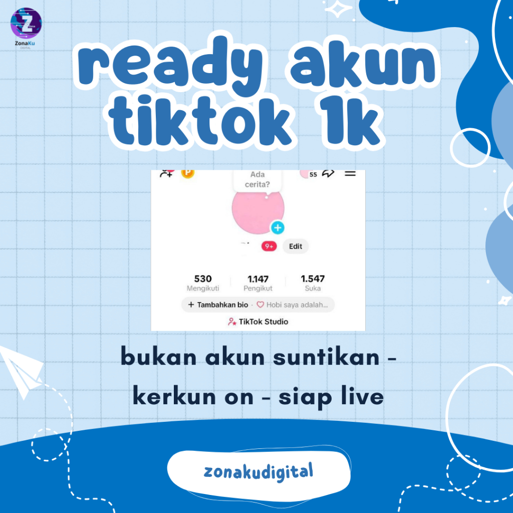 Akun TikTok Bisa Live Aman Bergaransi Cepat Affiliate Folls Indo Fresh
