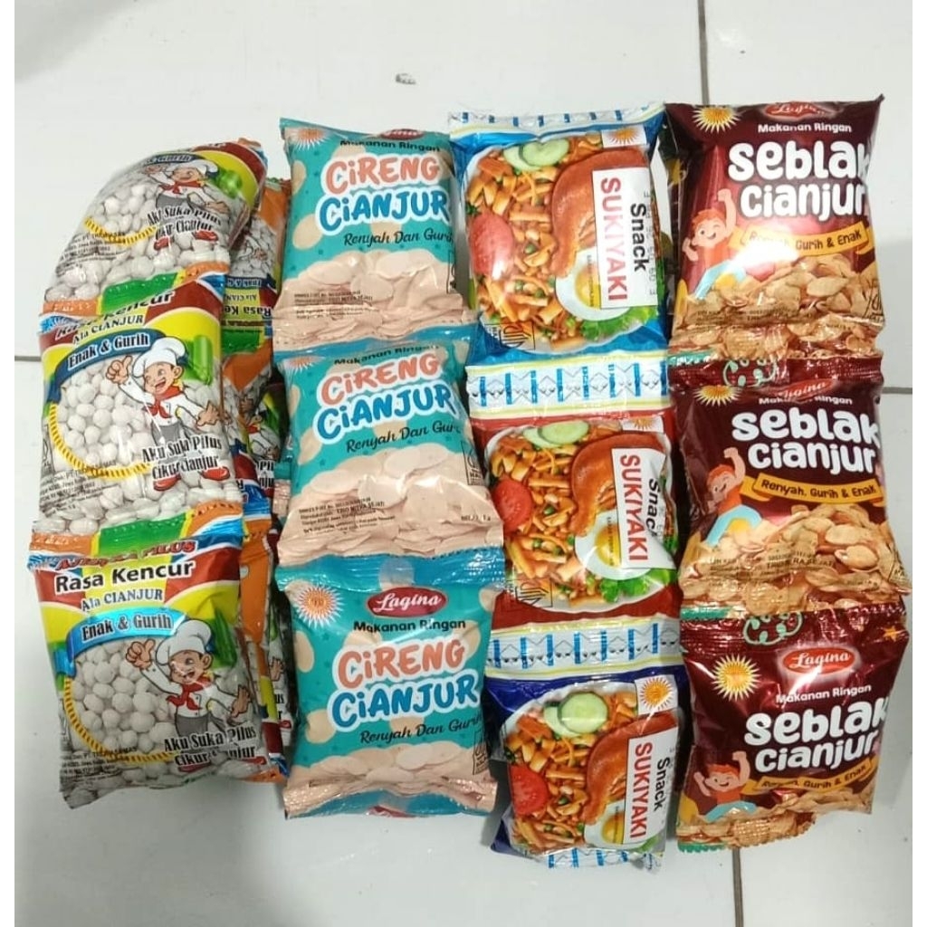 Seblak Cianjur/ cikur /cireng Cianjur/ snack sukiyaki satu renceng isi 10 gurih renyah enak mantap