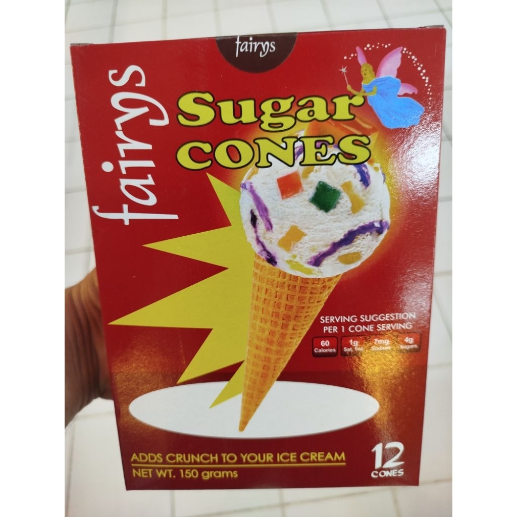 CONES FAIRYS SUGAR CONES BOX 150 GRAM/12 CONES/PCS