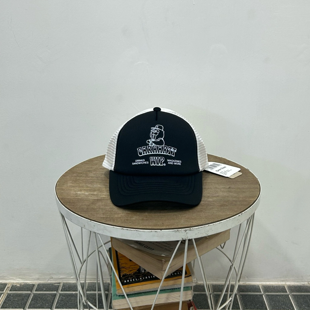(SALE) ORIGINAL CARHARTT WIP SANDWICH TOPI TRUCKER CARHARTT WIP BLACK