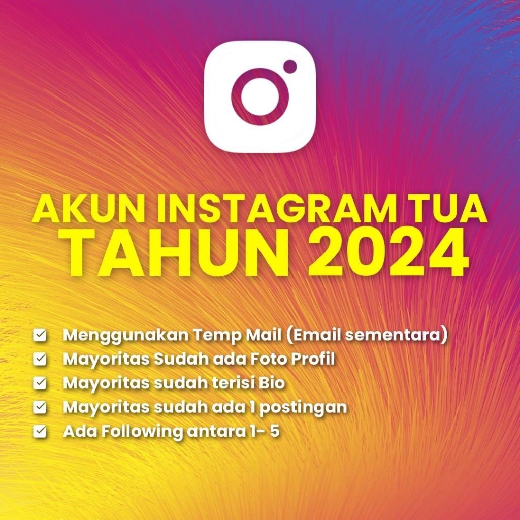 AKUN INSTAGRAM TUA | TAHUN 2024 | KUAT & AMAN | BERGARANSI | AKUN INSTAGRAM OLD | AKUN INSTAGRAM LAW