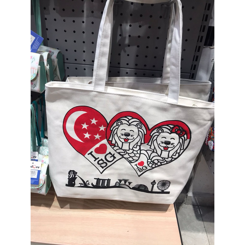 (BARU) tote bag tas Souvenir Singapura tas Singapore