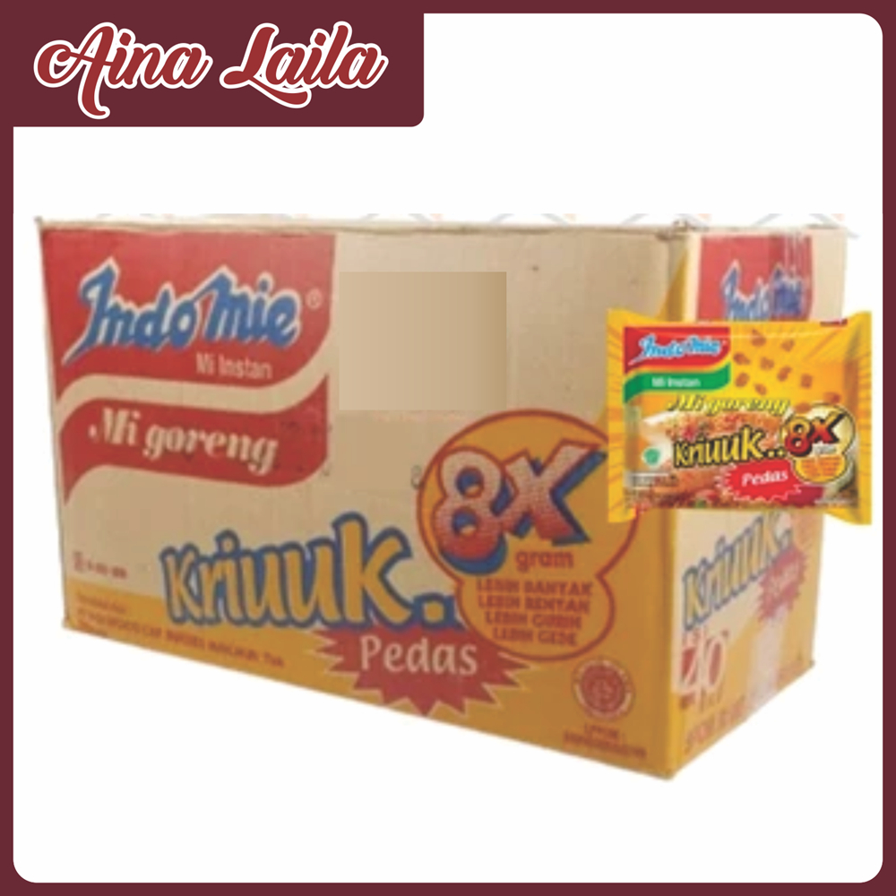 MIE INDOMIE GORENG KRIUK 8X DUS (ISI40) / Indomie Kriuk 8x