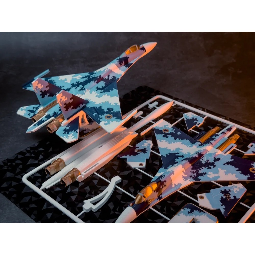Su-27 Flanker Plane Kit Card - Model Kit Pesawat Tempur Jet Generasi Keempat#NK#1#A433