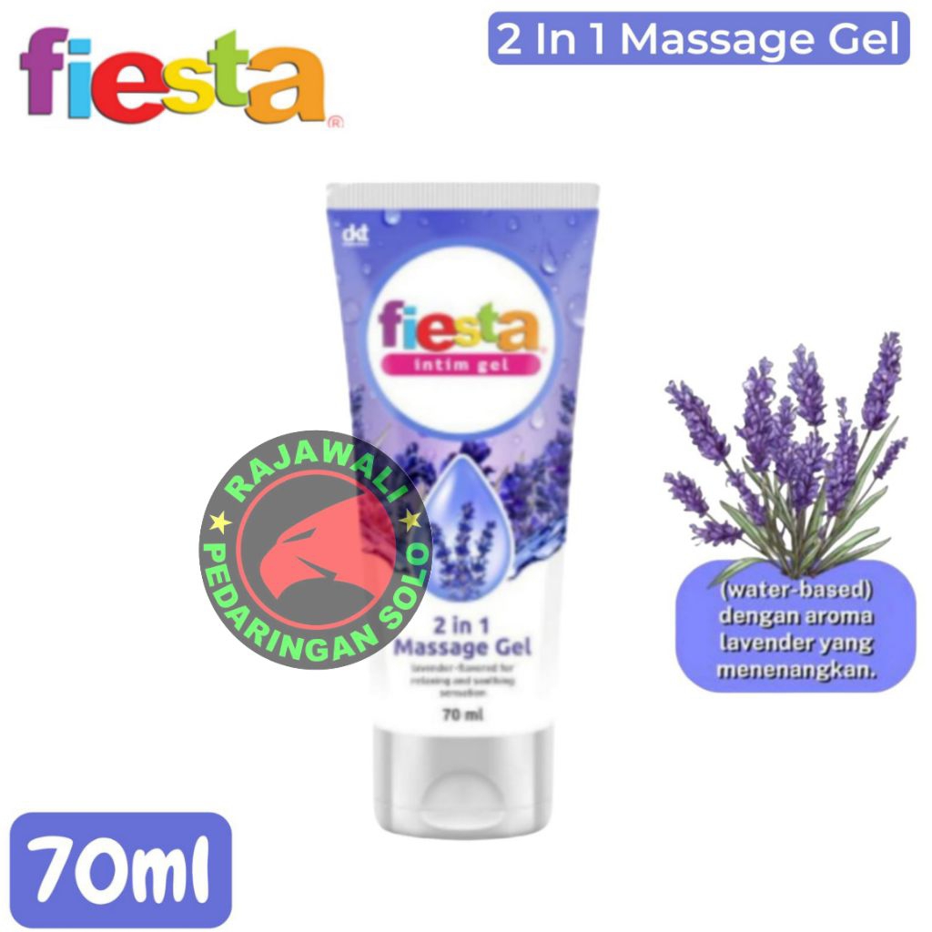 Fiesta 2 in 1 Massage Gel 70ml Lavender - Pelumas Wanita dan Untuk pijat - Fiesta lavender Lubricati