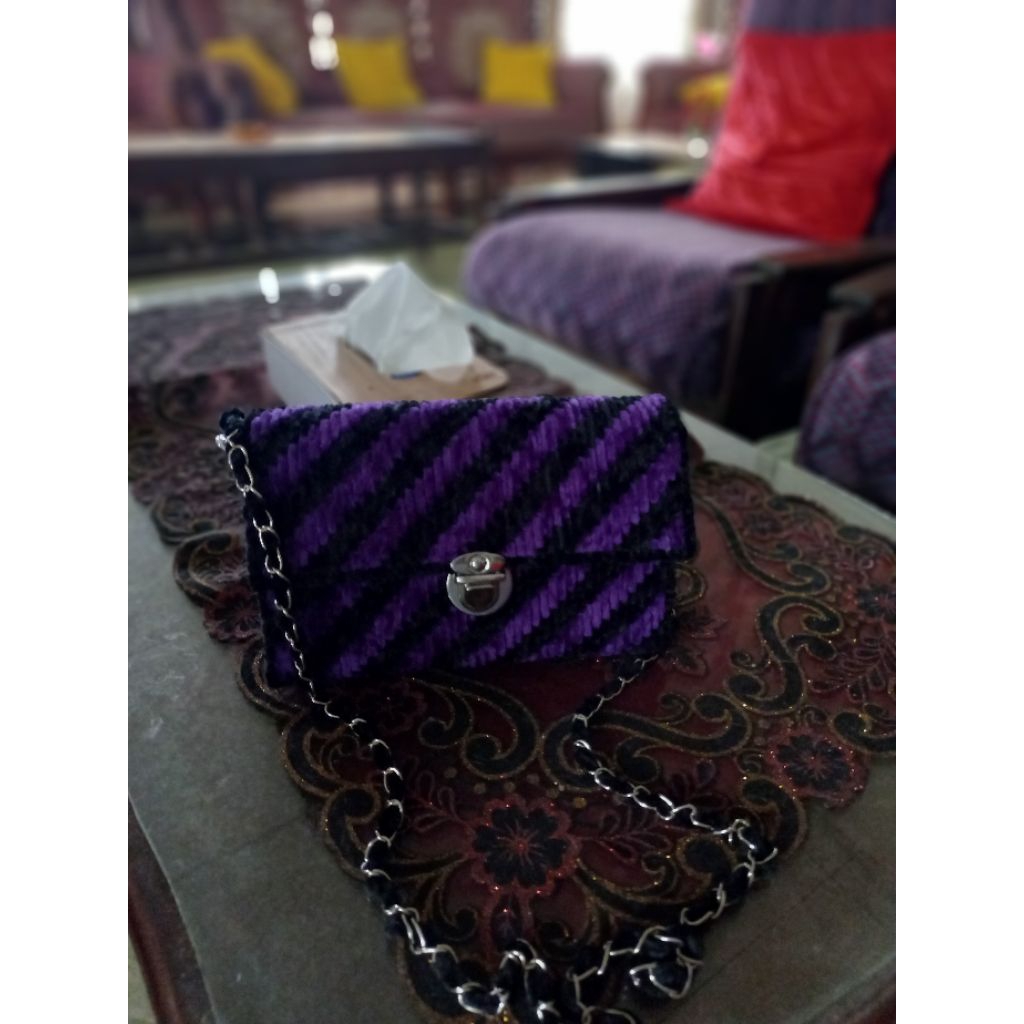 Tas Rajut cantik plastik canvas