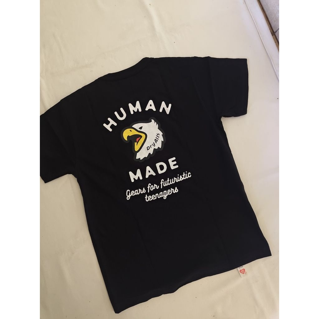 Baju Kaos Human Made Pocket Hitam Pekat