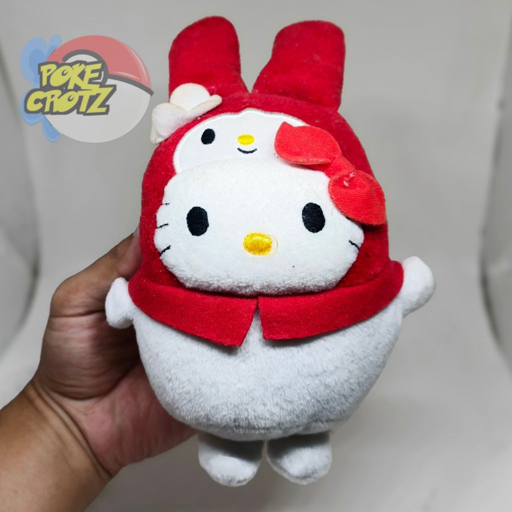 Boneka hello kitty x my melody costume BRAND LOST McDonald plush 16cm