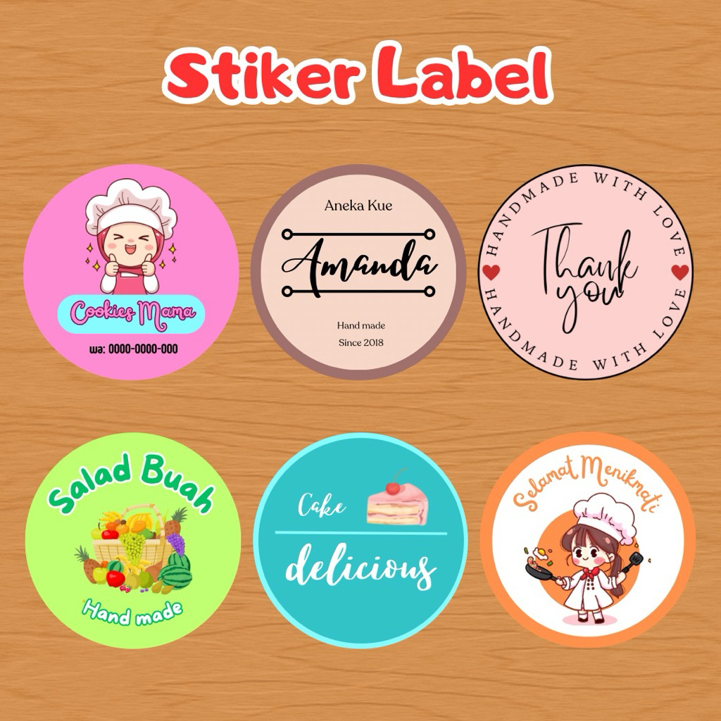 

STIKER LABEL BULAT / STICKER LABEL KEMASAN / STIKER CUTTING Murah