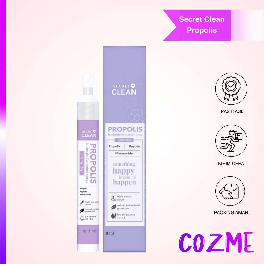 SECRET Clean Propolis Feminine Intimate Spray 8mL Something Happy Is Goin To Happen