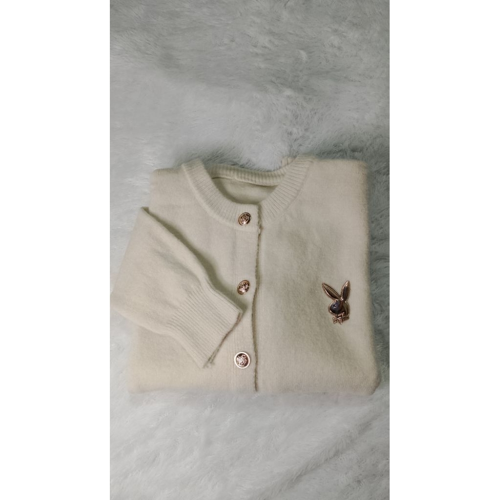 CARDIGAN PREM WARNA MOCCA BKK PREMIUM BAHAN WOLL VAR FULL KANCING