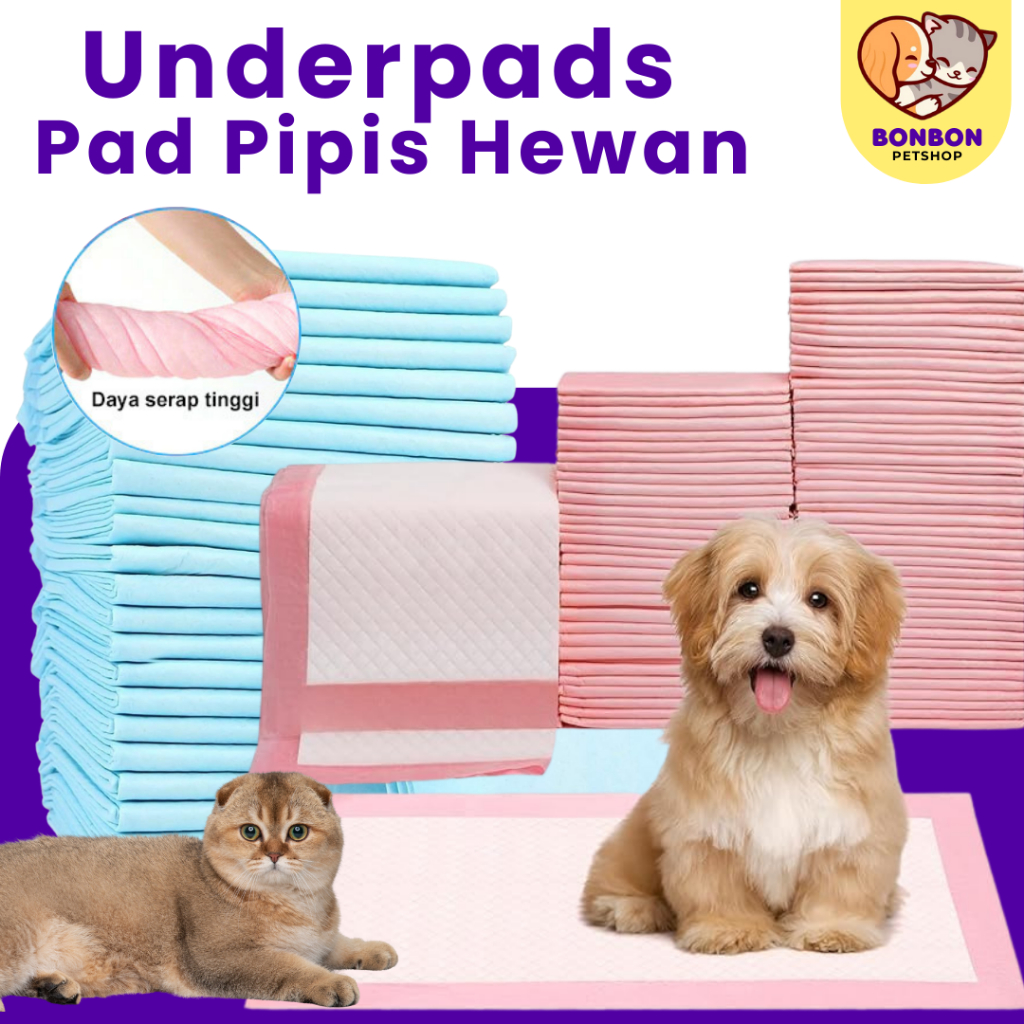 Underpad Kucing Anjing Alas Pipis Pup Underpad Kucing Anjing Perlak Ukuran Besar Anti Bocor