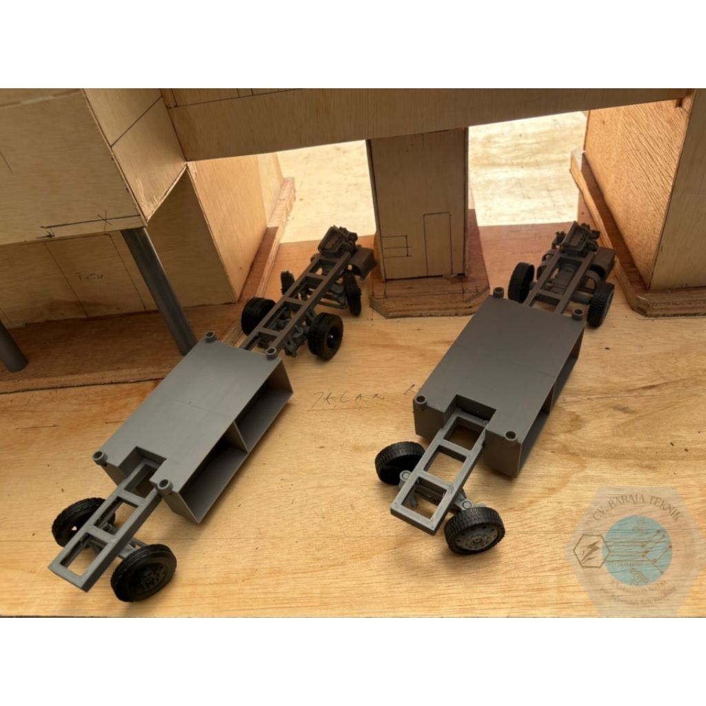 MINIATUR SASIS RKC DAN SASIS TRONTON BUAT BUS BASURI